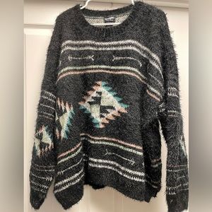 Womens Wrangler Retro Aztec print western style sweater